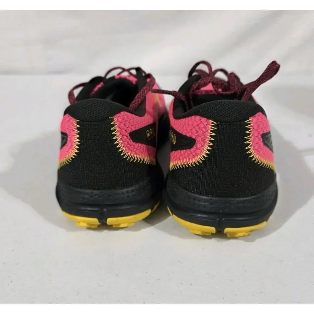 Brooks Divide 4 Shoes Womens Size 12 Pink Black Yellow Trail Running Sneakers